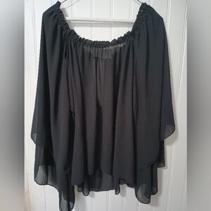 Elegant Black Blouse Elan, Size L
